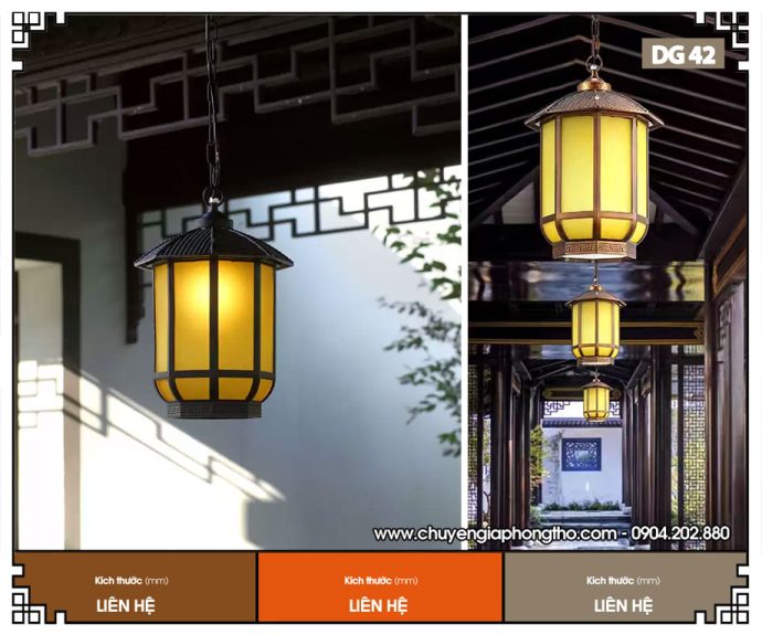 Nét đẹp cổ kính đặc biệt với đèn thả hiên nhà thờ họ DG42