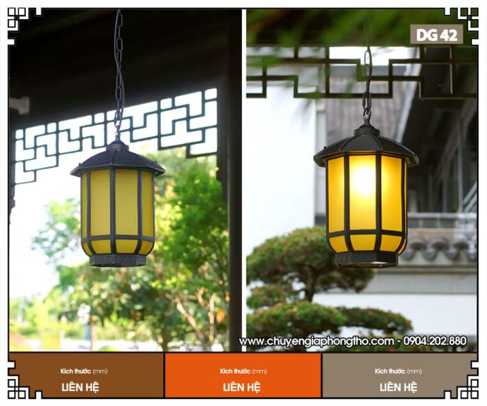 Nét đẹp cổ kính đặc biệt với đèn thả hiên nhà thờ họ DG42