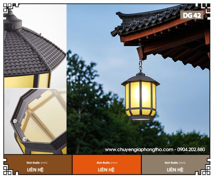Nét đẹp cổ kính đặc biệt với đèn thả hiên nhà thờ họ DG42