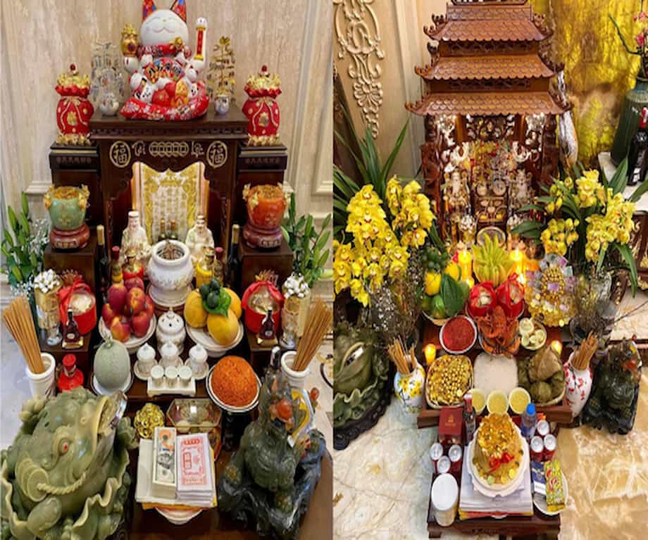 Cách đặt cóc ngậm tiền trên bàn thờ thần tài đúng phong thủy