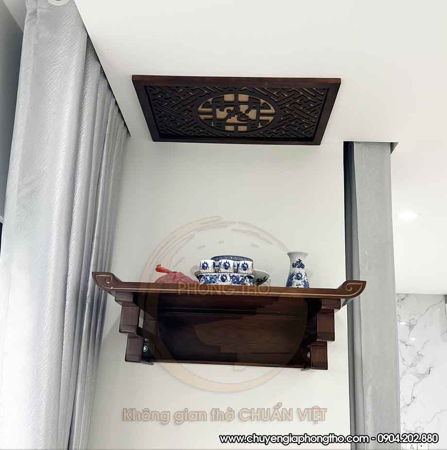 Mẫu bàn thờ treo tường BTT07 kèm bộ bát hương cho chung cư Vinhomes Ocean Park Mẫu bàn thờ treo tường BTT07 kèm bộ bát hương cho chung cư Vinhomes Ocean Park