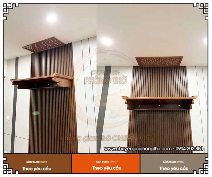 Lắp đặt mẫu bàn thờ treo tường tại chung cư Mulberry Lane BTT08