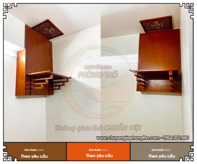 Bàn thờ treo tường thiết kế đơn giản tại Mỹ Đình