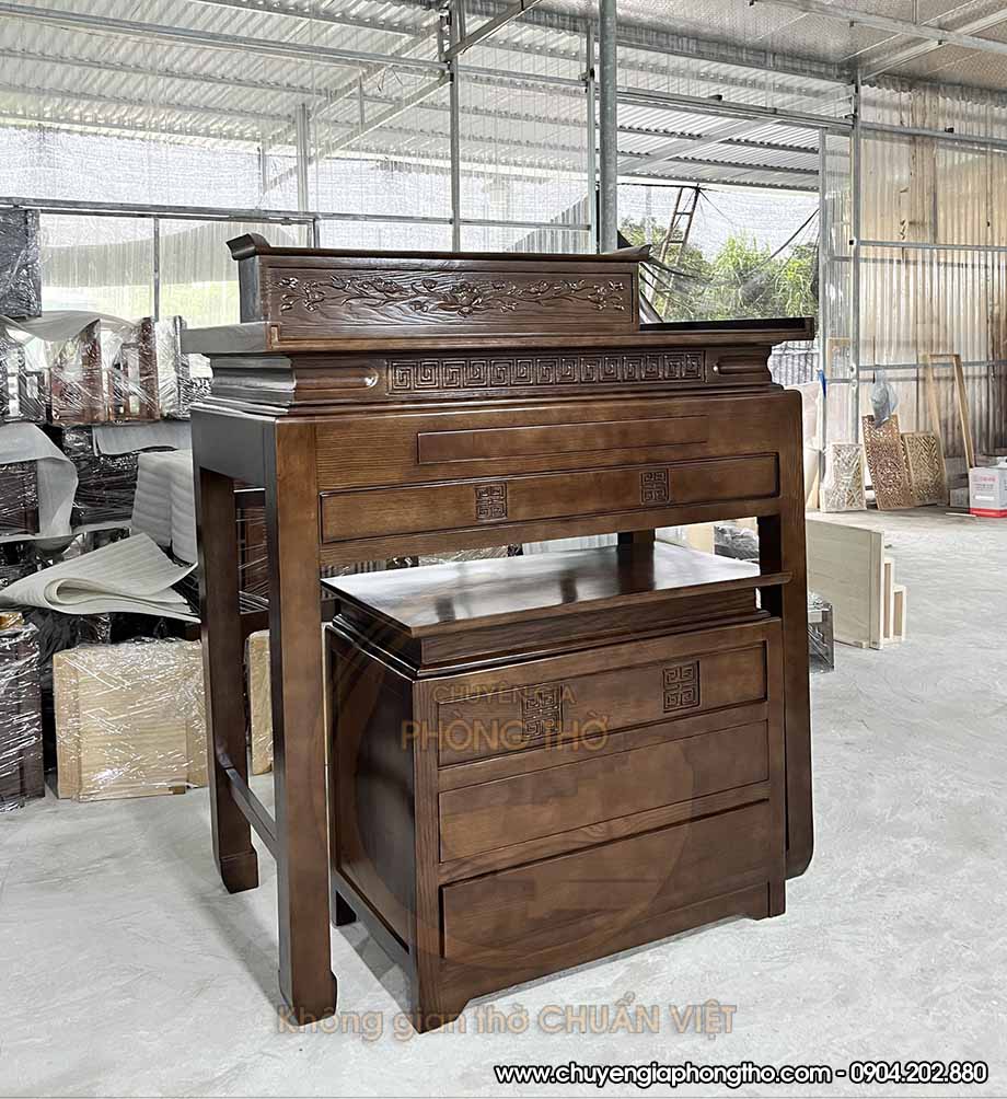 Một số mẫu bàn thờ đứng đang hoàn thiện tại xưởng Một số mẫu bàn thờ đứng đang hoàn thiện tại xưởng