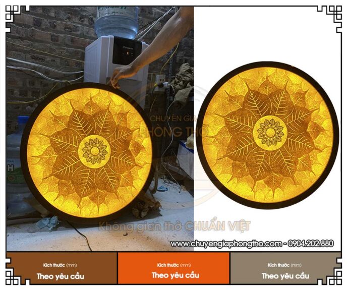 Mẫu tranh trúc chỉ Mandala hình tròn