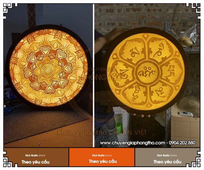 Mẫu tranh trúc chỉ Mandala hình tròn