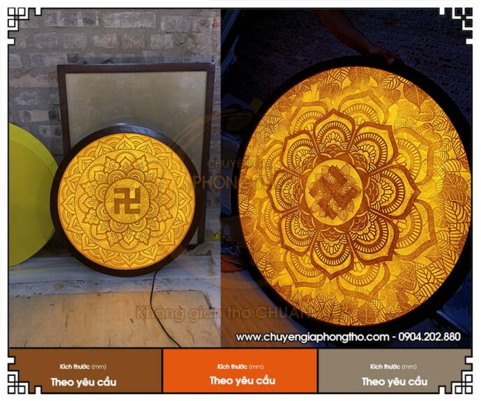 Mẫu tranh trúc chỉ Mandala hình tròn