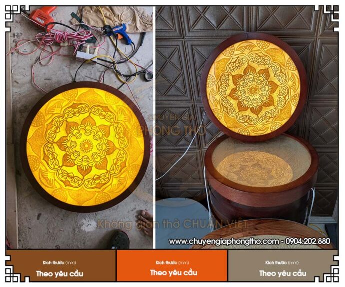 Mẫu tranh trúc chỉ Mandala hình tròn