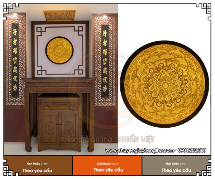 Mẫu tranh trúc chỉ Mandala hình tròn