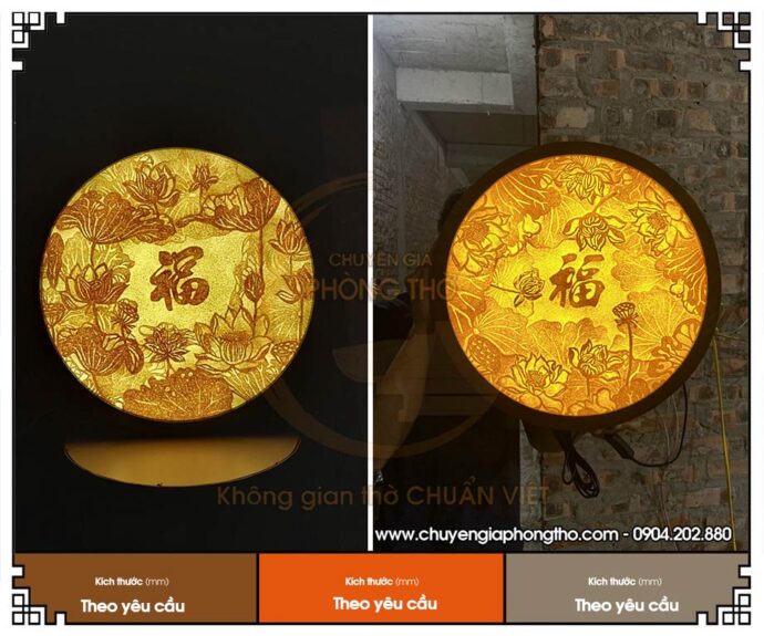 Tranh trúc chỉ hoa sen hình tròn - Báo giá mới nhất