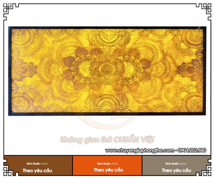 Tranh trúc chỉ Mandala hình chữ nhật