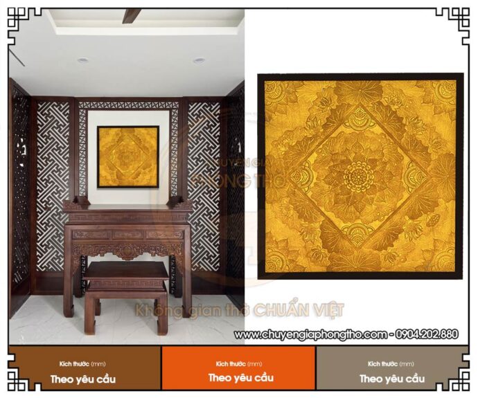 Tranh trúc chỉ Mandala hình vuông