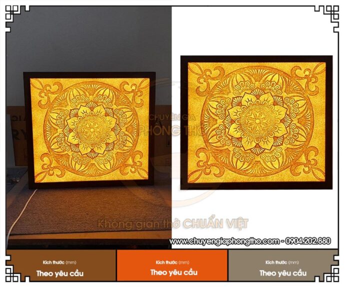 Tranh trúc chỉ Mandala hình vuông