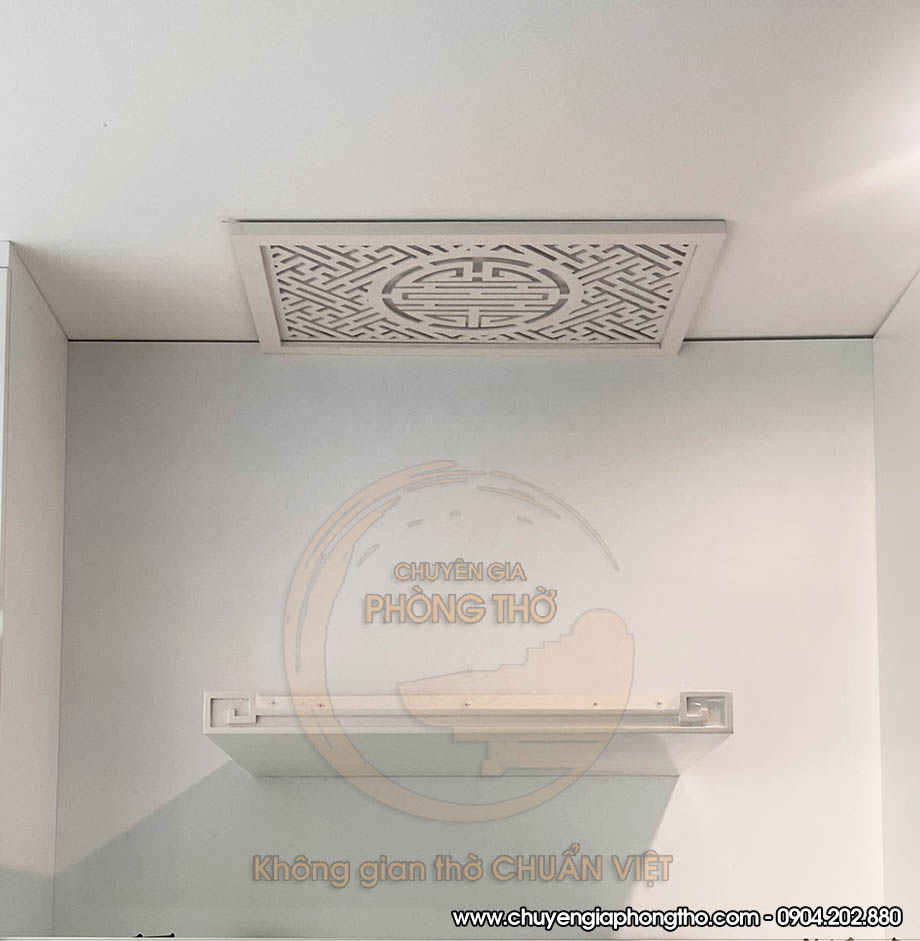 Mẫu bàn thờ màu trắng - xu hướng nội thất phòng thờ hiện đại