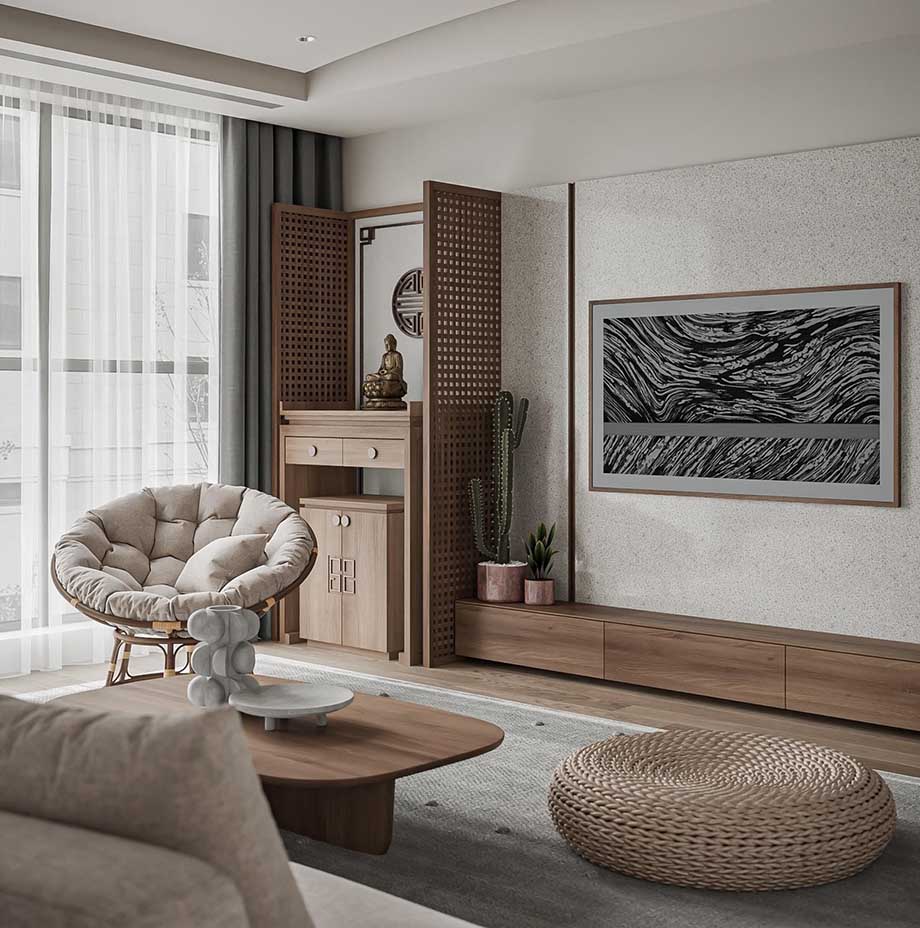 Tổng hợp một số mẫu tủ thờ hiện đại đặt tại phòng khách