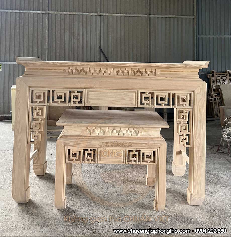 Một số mẫu bàn thờ đứng đang hoàn thiện tại xưởng Một số mẫu bàn thờ đứng đang hoàn thiện tại xưởng