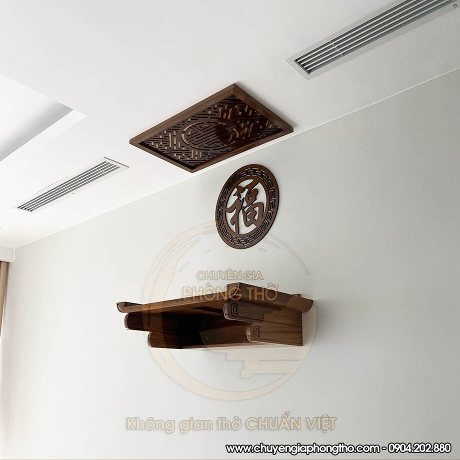 Bàn thờ treo gỗ sồi BTT08 kích thước chuẩn lỗ ban chung cư Lumi Hanoi Bàn thờ treo gỗ sồi BTT08 kích thước chuẩn lỗ ban chung cư Lumi Hanoi