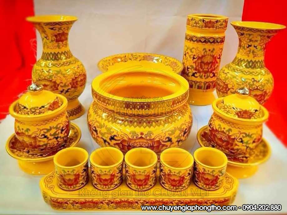 Bộ sưu tập 10+ bộ đồ thờ cúng gốm sứ cao cấp