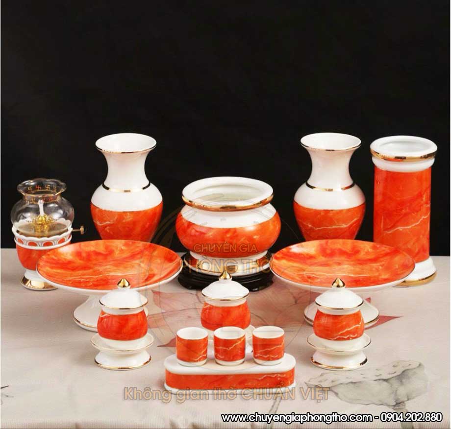 Bộ sưu tập 10+ bộ đồ thờ cúng gốm sứ cao cấp