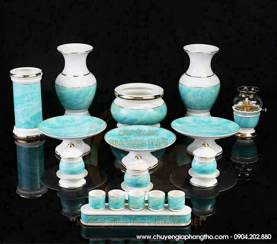 Bộ sưu tập 10+ bộ đồ thờ cúng gốm sứ cao cấp