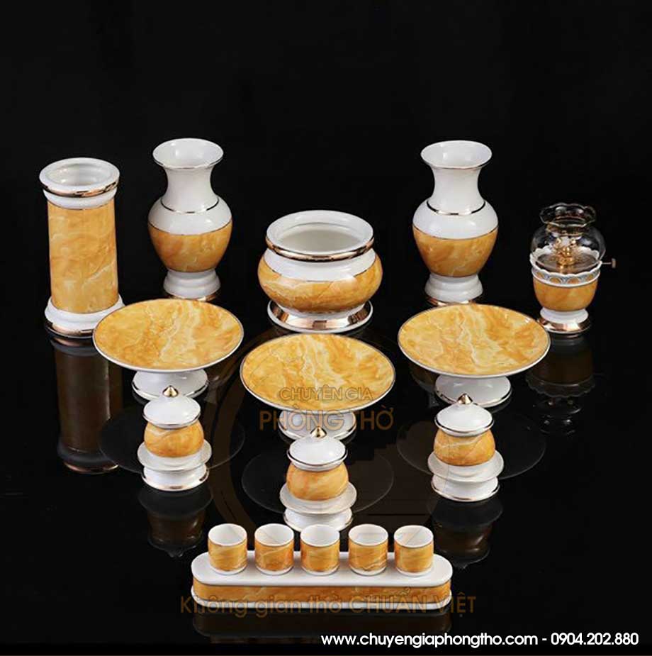 Bộ sưu tập 10+ bộ đồ thờ cúng gốm sứ cao cấp