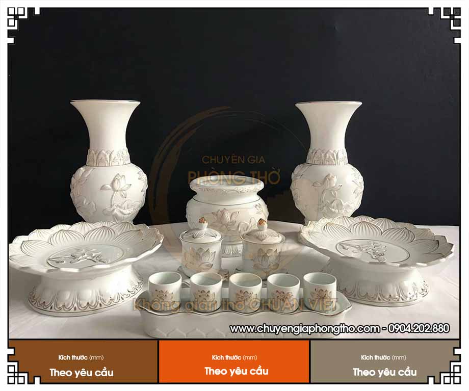 Bộ sưu tập 10+ bộ đồ thờ cúng gốm sứ cao cấp