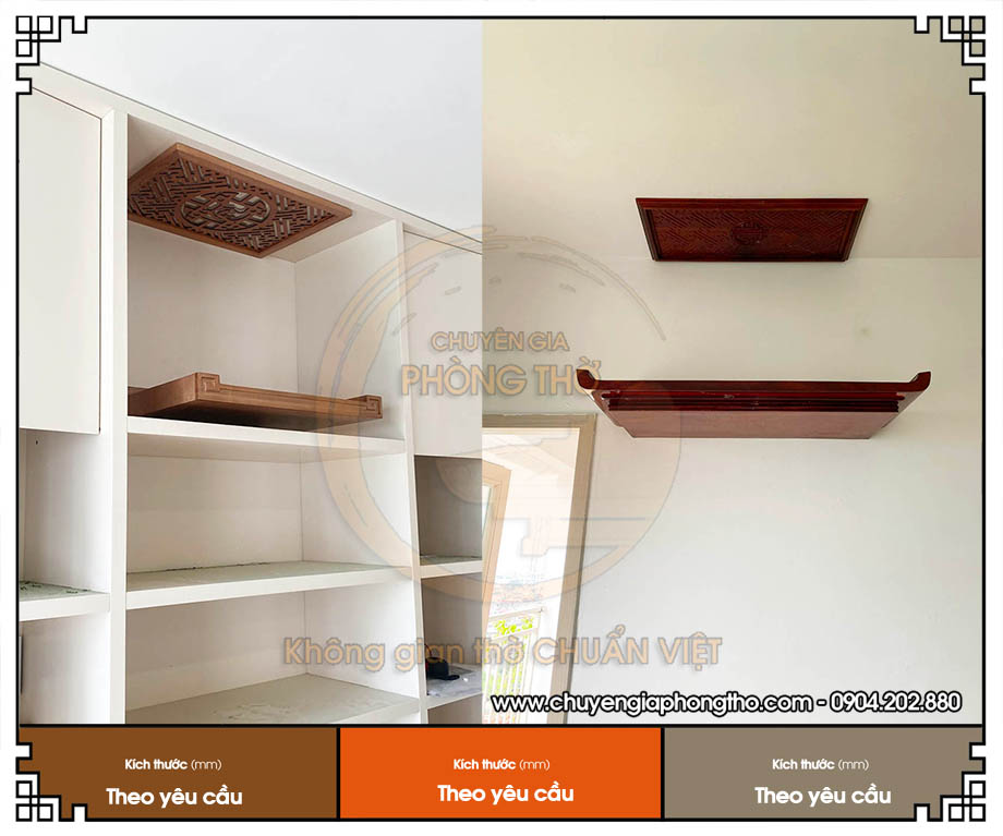 Tổng hợp các mẫu bàn thờ không chân hiện đại nhất hiện nay