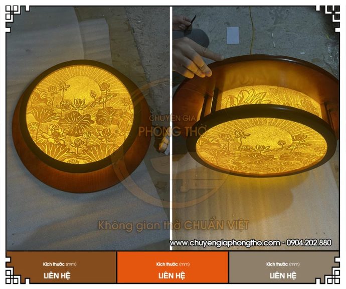 Đèn ốp trần trúc chỉ mẫu sen toả