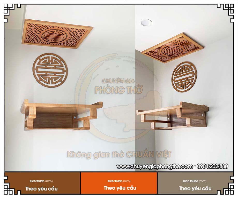 Lắp đặt mẫu bàn thờ chân thang chữ Thọ tại chung cư Capital Elite