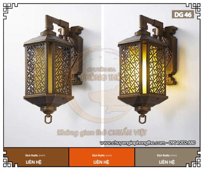 Mẫu đèn tường DG46 - Lựa chọn hoàn hảo cho nhà hàng, khách sạn, nhà gỗ