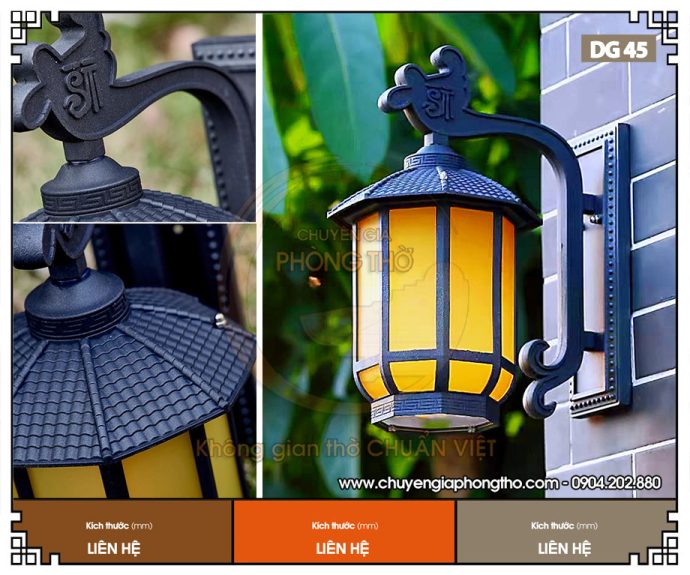 Mẫu đèn tường nhà thờ họ DG45: trong nhà và ngoài trời