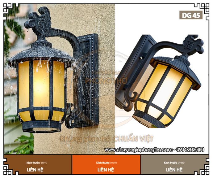 Mẫu đèn tường nhà thờ họ DG45: trong nhà và ngoài trời