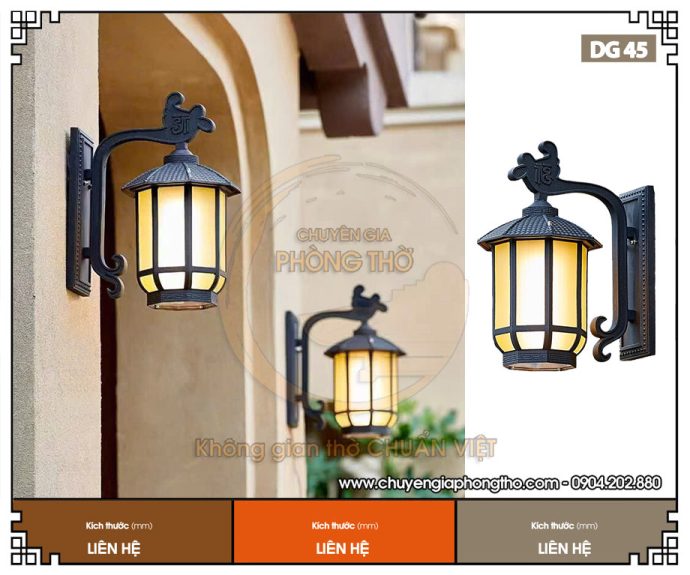 Mẫu đèn tường nhà thờ họ DG45: trong nhà và ngoài trời