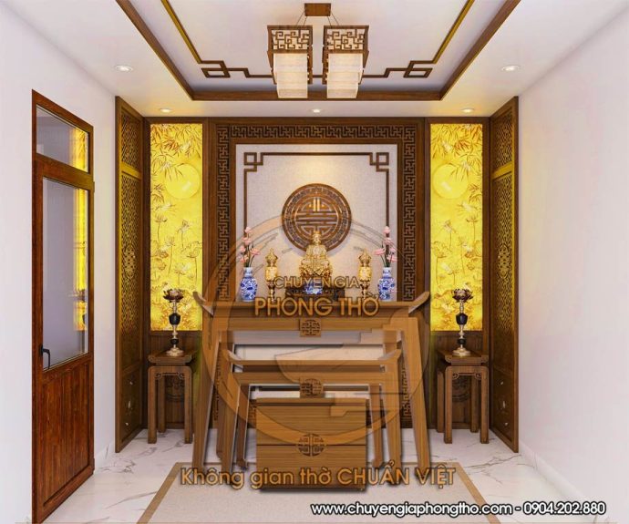 Vách ngăn phòng thờ CNC họa tiết chữ Thọ