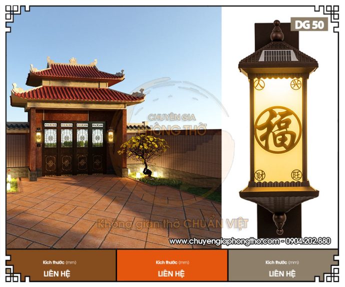 Đèn gắn tường ngoài trời năng lượng mặt trời DG50