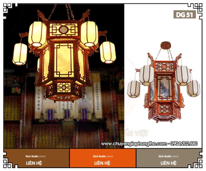 Đèn thả trần cổ điển phong cách Trung Hoa DG51