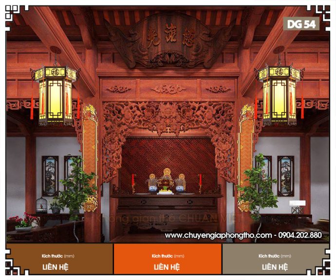 Mẫu đèn lồng chữ Phúc thả trần DG54