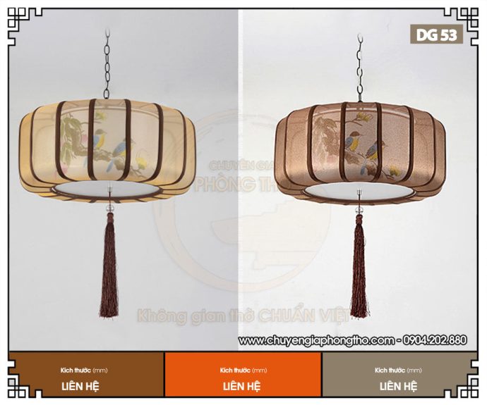 Mẫu đèn lồng thả trần phòng thờ DG53