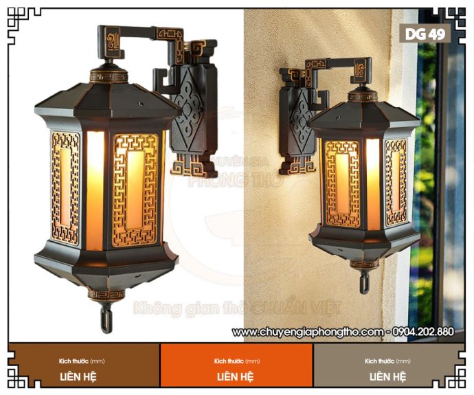 Mẫu đèn treo tường phòng thờ DG49