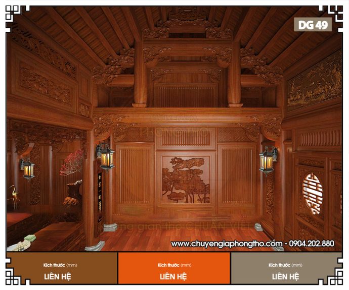 Mẫu đèn treo tường phòng thờ DG49
