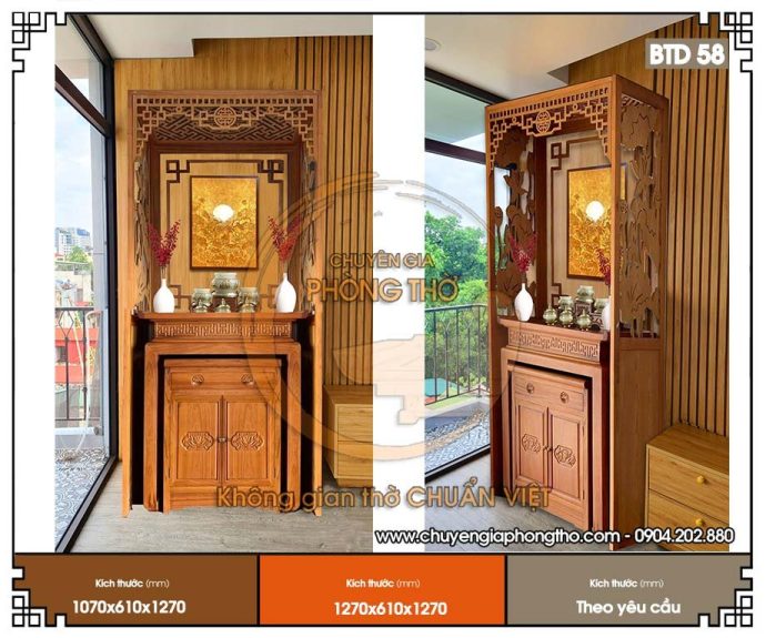 Vách ngăn phòng thờ MDF