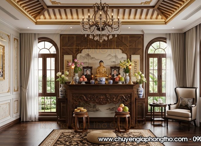 Vách ngăn phòng thờ phong cách châu Âu