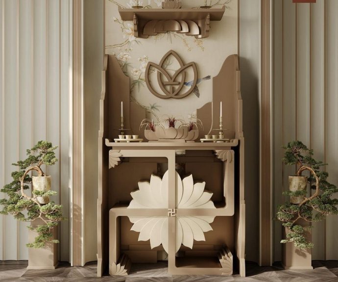 Vách ngăn phòng thờ phong cách châu Âu