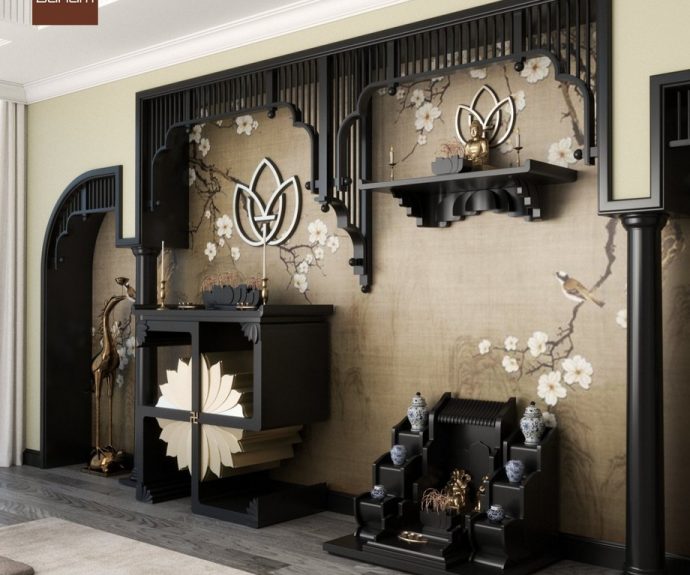 Vách ngăn phòng thờ phong cách châu Âu