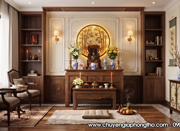 Vách ngăn phòng thờ phong cách châu Âu