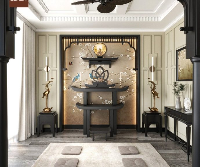 Vách ngăn phòng thờ phong cách châu Âu