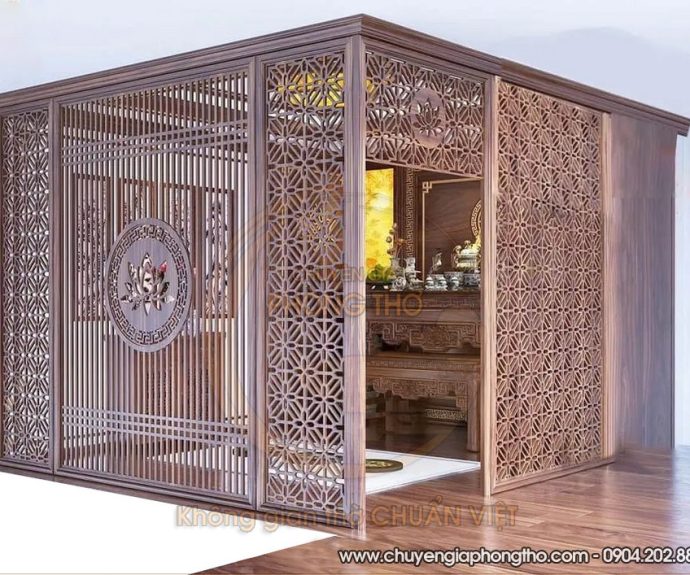 Những mẫu vách ngăn phòng thờ phong cách Nhật Bản đẹp