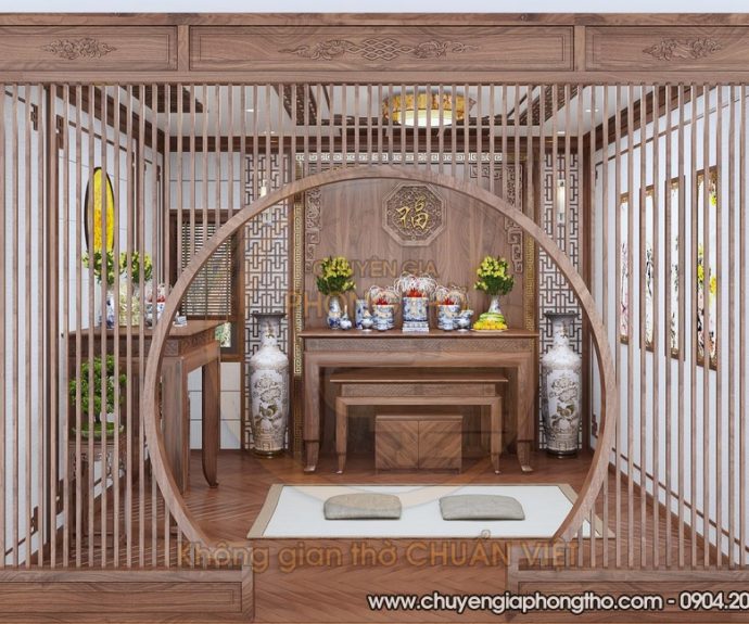 Những mẫu vách ngăn phòng thờ phong cách Nhật Bản đẹp