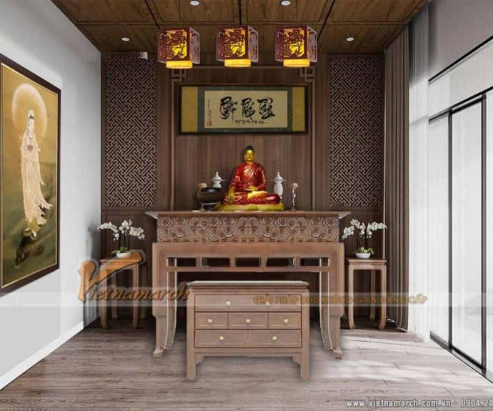 Vách ngăn phòng thờ phong cách Nhật Bản