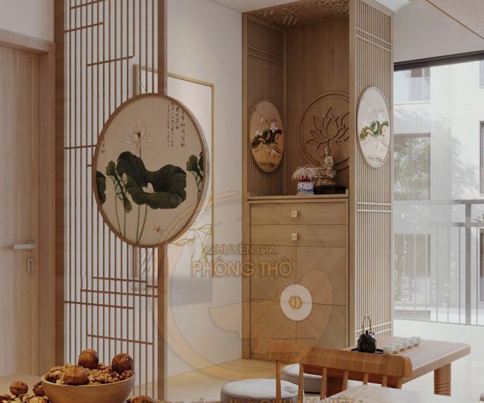 Những mẫu vách ngăn phòng thờ phong cách Nhật Bản đẹp